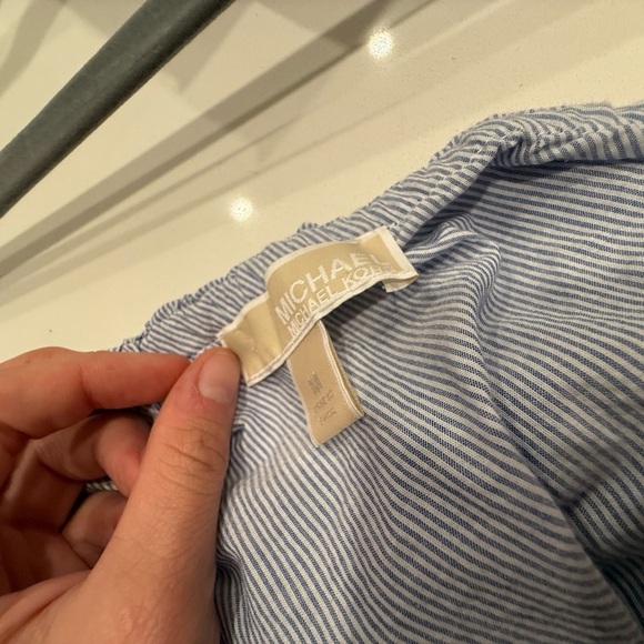 Michael Kors Cream Asymmetrical Ruffled Blouse - Picture 5 of 6